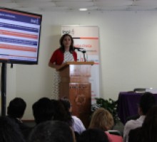 Comisionada Lilia Ibarra del INAI en Conferencia magistral.